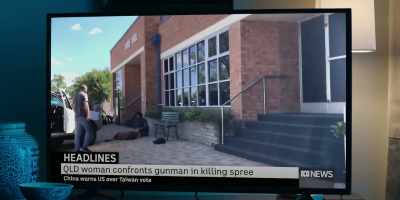 Reporter #8: ...from outside
a courthouse in Mount Isa, - Total Control
