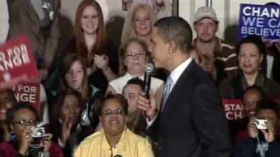 REPORTER: Barack Obama hit
the lunch crowd - Obama: In Pursuit of a More Perfect Union