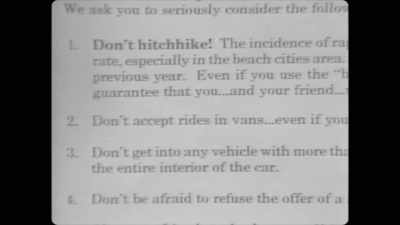 [reporter]
Flyers have been given
to students - The Freeway Killer: Lost Murder Tapes