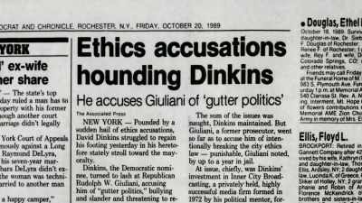 [reporter] Giuliani is trying
to make Dinkins the issue. - Giuliani: What Happened to America's Mayor?