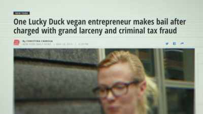[reporter] Sarma Melngailis spent her day - Bad Vegan: Fame. Fraud. Fugitives.