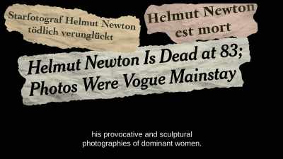 - [Reporter] (speaking
in foreign language) - Helmut Newton: The Bad and the Beautiful