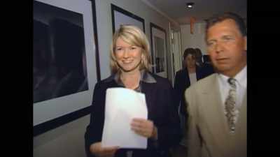 [reporter] Stewart is avoiding cameras,
but that hasn't stopped the questions. - Martha