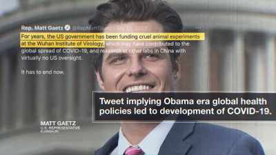 Representative Matt Gaetz
tweets out - Borat’s American Lockdown & Debunking Borat