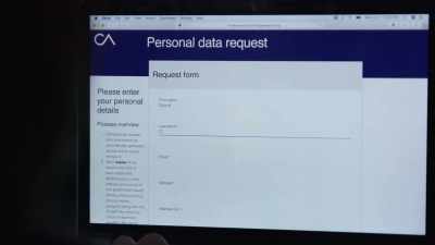 REQUEST FOR PERSONAL DATA - The Great Hack