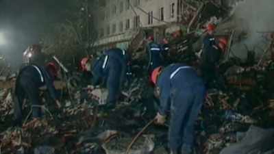 Rescue workers are searching - Putin: A Russian Spy Story