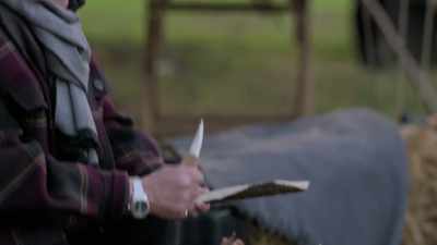 Rest our knife elbow on our,
on our knee - Extraordinary Escapes with Sandi Toksvig