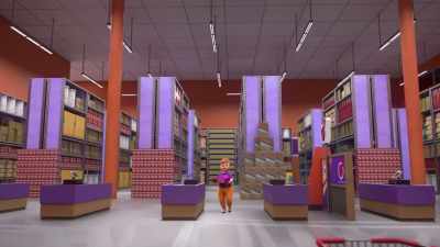 (retail Muzak playing) - Megamind vs. the Doom Syndicate