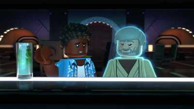 Rey's somewhere on the ship.
But I'm not sure where. - Lego Star Wars Summer Vacation
