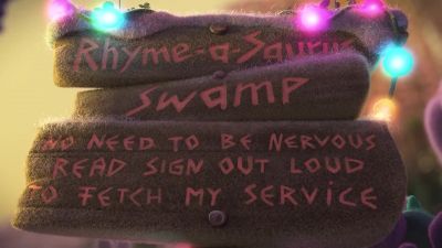 "Rhyme-a-Saurus swamp. - Trolls Holiday in Harmony