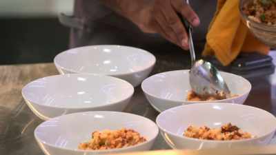 Rice on one side,
the vegetables, - Secret Chef