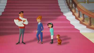 Riding outside the castle?
And riding a goat? - Curious George: Royal Monkey