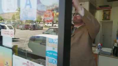 - Right by the cash register.
- Oh, perfect. - Mister America