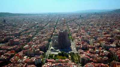 Right in the middle of Barcelona - Europe From Above