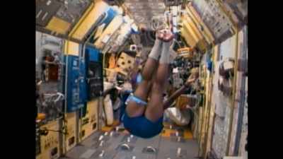 Right now, I'm aboard the
space shuttle Endeavour, - One Strange Rock