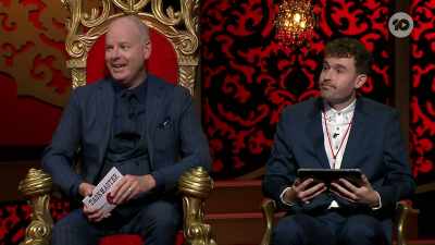 Right, so, Julia, Nina,
at the beginning, - Taskmaster