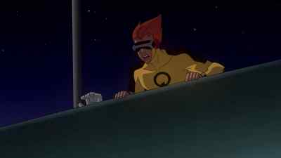 - Right, then. Abandon ship if you can.
- Oh! Oh! - Justice League: Crisis on Two Earths