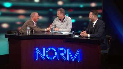 Right before they go on!
"No, really, Mr. Morrison..." - Norm Macdonald Has a Show