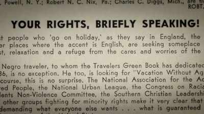 Right when you open up,
it says, "know your rights," - The Green Book: Guide to Freedom