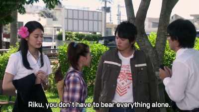 Riku, don't shoulder everything.
If there's anything we... - Ultraman Geed the Movie: Connect! The Wishes!!