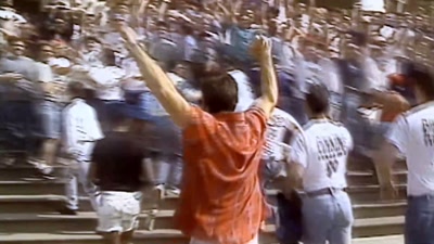[rioters cheering]
AL: The police called - Sound of the Police