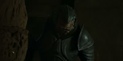 Riz, Vannak, one Elite approaching cave entrance. - Halo