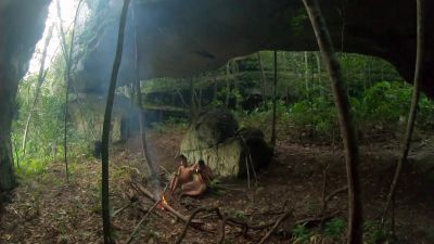   [rizza] just saw a bat flew. - Naked and Afraid