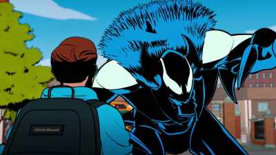 - [roaring loudly]
- [yelps] - Your Friendly Neighborhood Spider-Man