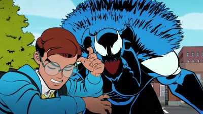 -[roaring loudly]
-[yelps] - Your Friendly Neighborhood Spider-Man