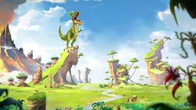 -(roars)
-(laughing, cheering) - Gigantosaurus