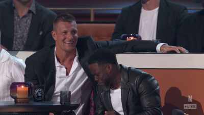 Rob Gronkowski is not all here. Hey, Rob. - The Roast of Tom Brady