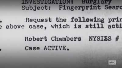 Robert Chambers' fingerprints
were on that glass. - The Preppy Murder: Death in Central Park