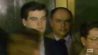 -Robert Chambers left
Manhattan Criminal Court tonight - The Preppy Murder: Death in Central Park