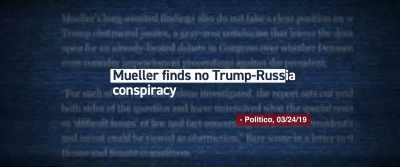 Robert Mueller Report
Finally, he concluded that - Government Gangsters