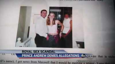 Roberts, 17 at the time,
with Prince Andrew. - Prince Andrew: Banished