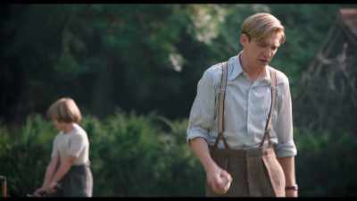 Robin Hood the ace batsman
gets ready to face - Goodbye Christopher Robin