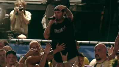 Rock music has always
been the escape, - Woodstock 99: Peace Love and Rage