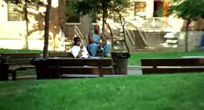 (ROCK MUSIC PLAYING OVER SPEAKERS) - Clockers