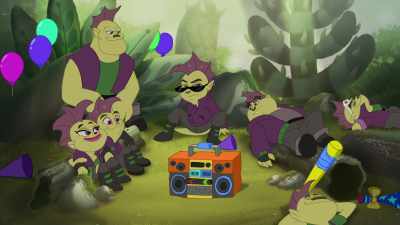 [rock music playing] - Trolls: The Beat Goes On!