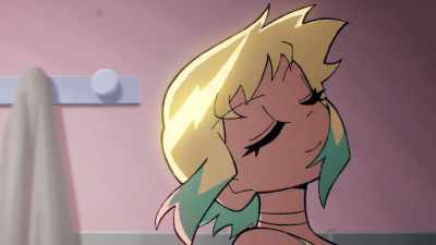 [rock music playing] - Scott Pilgrim Takes Off