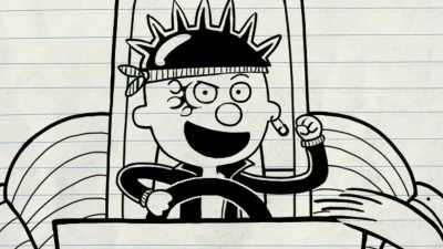 [rock music plays] - Big Nate