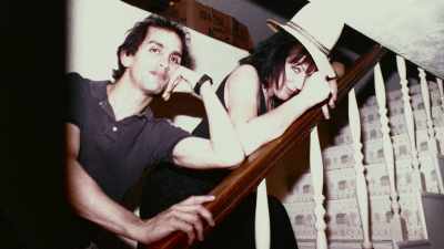 [rock and roll music playing] - Never Look Away