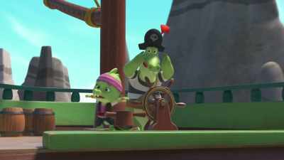 -Rocks!
-Abandon ship! - Top Wing