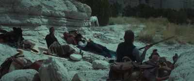 - (ROCKS CLATTER)
- (HORSE WHINNIES) - The Magnificent Seven