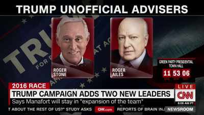 Roger Ailes, Roger Stone, Steve Bannon,
they play rough. - Get Me Roger Stone
