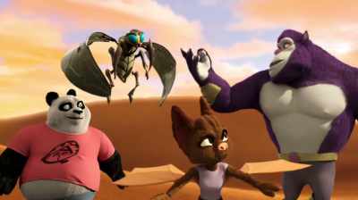 Rollins, can you fly up
and see how far have to go? - Panda vs. Aliens