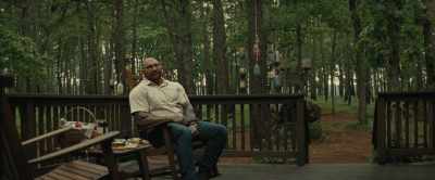 [romantic music] - Knock at the Cabin