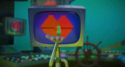 [romantic rock music playing] - Plankton: The Movie