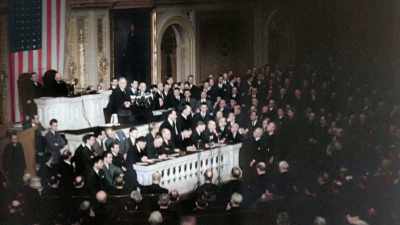 Roosevelt: YESTERDAY,
DECEMBER 7, 1941, - America in Color