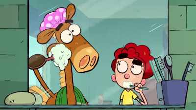 - ♪
- [rooster crows] - It's Pony